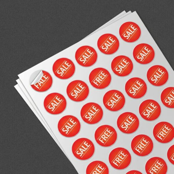 35 Circular Labels Stickers A4 Sheet Thumbnail