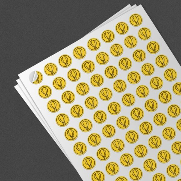 96 Circular Labels Stickers A4 Sheet Thumbnail
