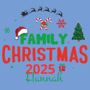 Family christmas 2025 custom name - Heavy Blend™ youth hooded sweatshirt Design