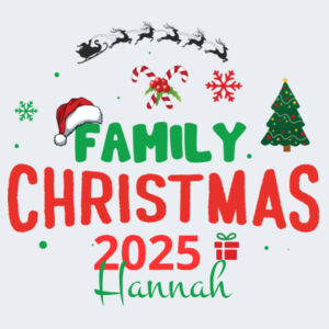 Family christmas 2025 custom name - Softstyle™ adult ringspun t-shirt Design
