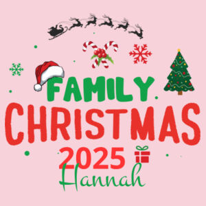 Family christmas 2025 custom name - Softstyle™ youth ringspun t-shirt Design