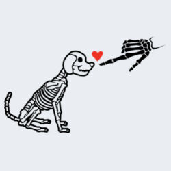 Halloween Dog Skelton with Heart - Heavy Blend™ youth hooded sweatshirt Design