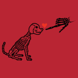 Halloween Dog Skelton with Heart - Heavy Blend™ youth crew neck sweatshirt Design