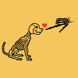 Halloween Dog Skelton with Heart - Softstyle™ youth ringspun t-shirt Design