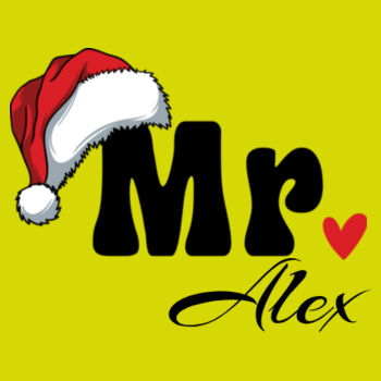 Mr Custom Name Christmas - Softstyle™ adult ringspun t-shirt - Heavy Blend™ adult crew neck sweatshirt Design