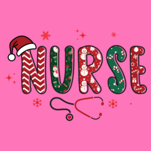 Nurse Christmas - Softstyle™ women's ringspun t-shirt Design