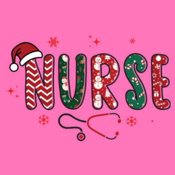Nurse Christmas - Softstyle™ women's ringspun t-shirt Design