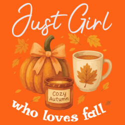 Just Girls Who Loves Fall - Heavy Blend™ youth hooded sweatshirt Design