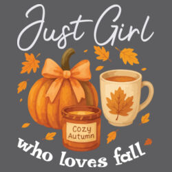 Just Girls Who Loves Fall - Heavy Blend™ adult crew neck sweatshirt Design