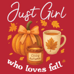 Just Girls Who Loves Fall - Heavy Blend™ youth crew neck sweatshirt Design