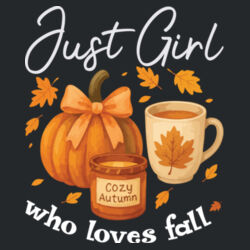 Just Girls Who Loves Fall - Softstyle™ youth ringspun t-shirt Design