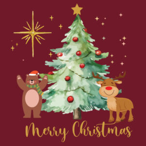 Merry Christmas with beer and reindeer - Softstyle™ adult ringspun t-shirt Design