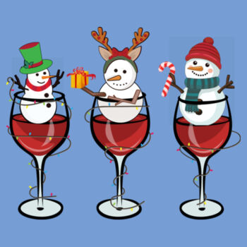 Wine And Snowman - Heavy Blend™ youth hooded sweatshirt Design
