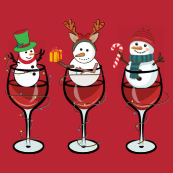 Wine And Snowman - Heavy Blend™ youth crew neck sweatshirt Design