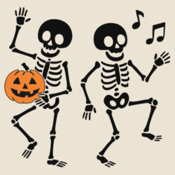 Halloween Dancing Skeleton - Softstyle™ adult ringspun t-shirt Design