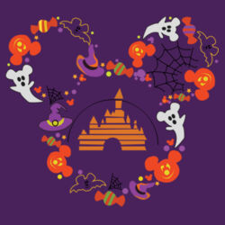 Disney Halloween Mice face - Heavy Blend™ youth hooded sweatshirt Design