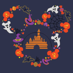 Disney Halloween Mice face - Heavy Blend™ youth crew neck sweatshirt Design