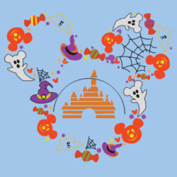Disney Halloween Mice face - Softstyle™ women's ringspun t-shirt Design