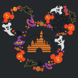 Disney Halloween Mice face - Softstyle™ adult ringspun t-shirt Design