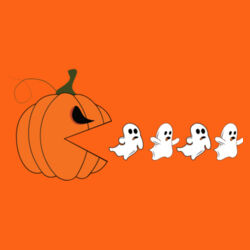 Halloween Pumpkin Ghost Eater - Softstyle™ adult ringspun t-shirt Design