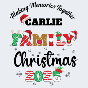 Making memories together Custom Name Family Christmas 2025 - Softstyle™ women's ringspun t-shirt Design