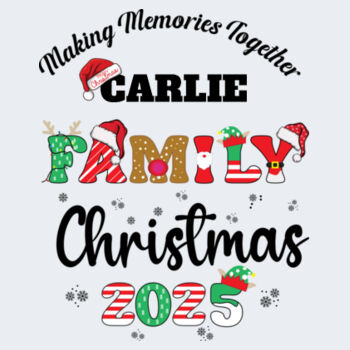 Making memories together Custom Name Family Christmas 2025 - Softstyle™ women's ringspun t-shirt Design