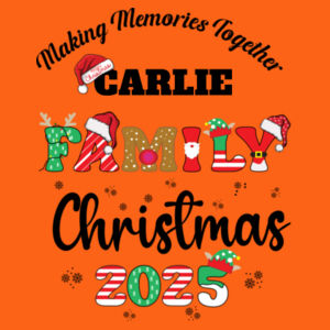 Making memories together Custom Name Family Christmas 2025 - Softstyle™ youth ringspun t-shirt Design