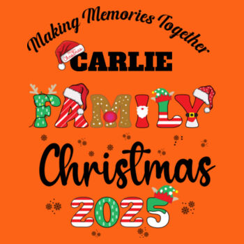 Making memories together Custom Name Family Christmas 2025 - Softstyle™ youth ringspun t-shirt Design