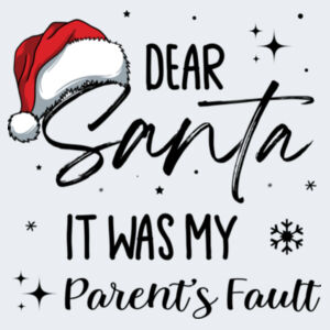 Dear santa it was my parents fault - Heavy Blend™ youth hooded sweatshirt Design