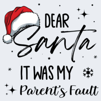 Dear santa it was my parents fault - Heavy Blend™ youth hooded sweatshirt Design