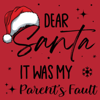 Dear santa it was my parents fault - Heavy Blend™ youth crew neck sweatshirt Design