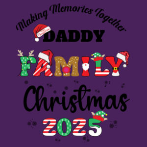 Making memories together Daddy Family Christmas 2025 - Softstyle™ youth ringspun t-shirt Design