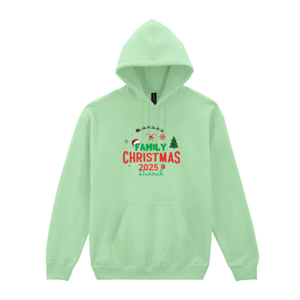 Family christmas 2025 custom name - Heavy Blend™ hooded sweatshirt Thumbnail
