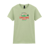 Family christmas 2025 custom name - Softstyle™ women's ringspun t-shirt Thumbnail
