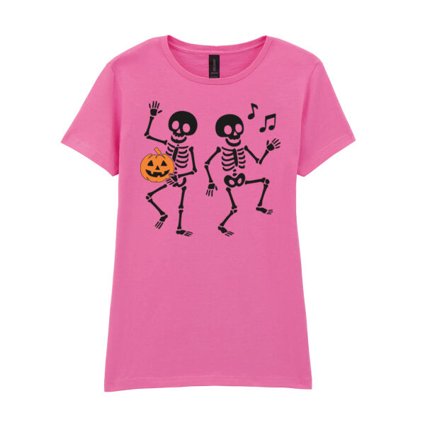 Dancing Skeleton - Softstyle™ women's ringspun t-shirt Thumbnail