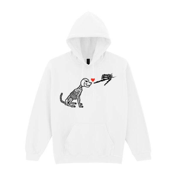 Halloween Dog Skelton with Heart - Heavy Blend™ hooded sweatshirt Thumbnail