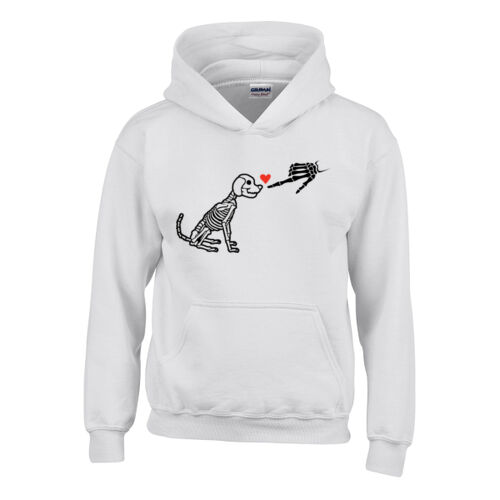 Halloween Dog Skelton with Heart - Heavy Blend™ youth hooded sweatshirt Thumbnail