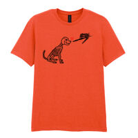 Halloween Dog Skelton with Heart - Softstyle™ adult ringspun t-shirt Thumbnail