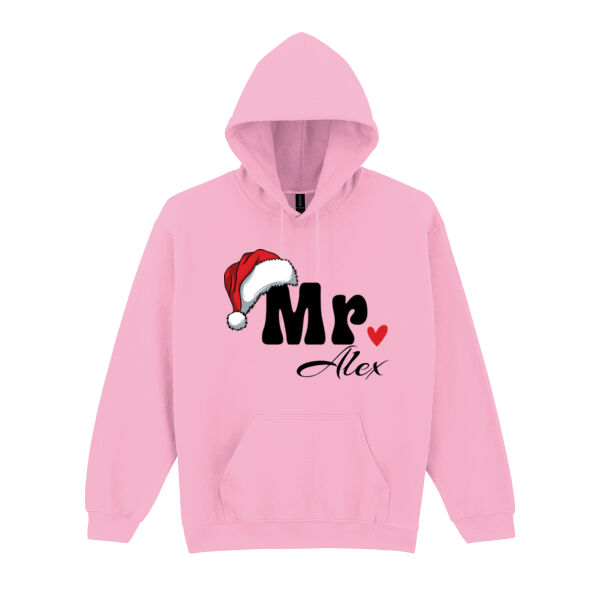 Mr Custom Name Christmas - Softstyle™ adult ringspun t-shirt - Heavy Blend™ hooded sweatshirt Thumbnail