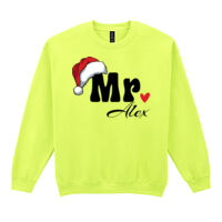 Mr Custom Name Christmas - Softstyle™ adult ringspun t-shirt - Heavy Blend™ adult crew neck sweatshirt Thumbnail