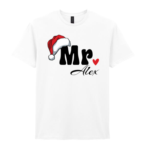 Mr Custom Name Christmas - Softstyle™ adult ringspun t-shirt - Softstyle™ adult ringspun t-shirt Thumbnail