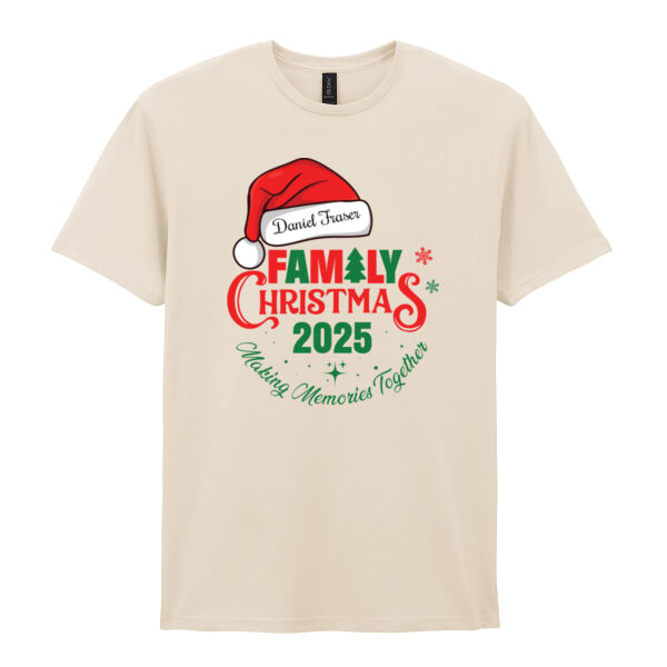 Family Christmas 2025 Making Memories Together - Softstyle™ adult ringspun t-shirt Thumbnail