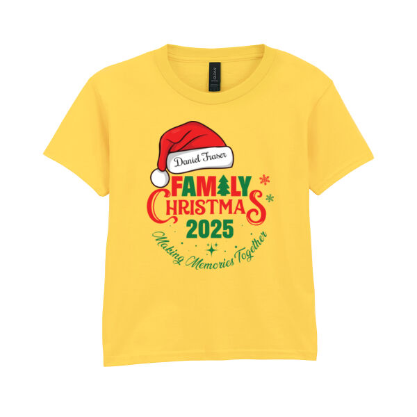 Family Christmas 2025 Making Memories Together - Softstyle™ youth ringspun t-shirt Thumbnail