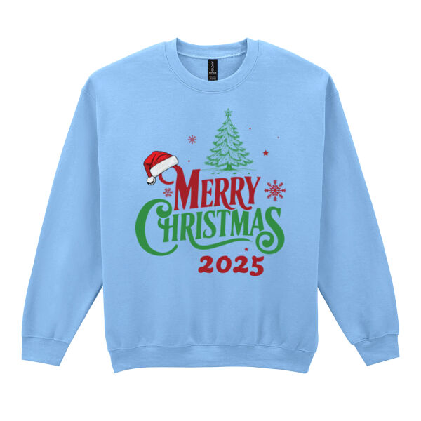 Merry Christmas Design - Heavy Blend™ adult crew neck sweatshirt Thumbnail