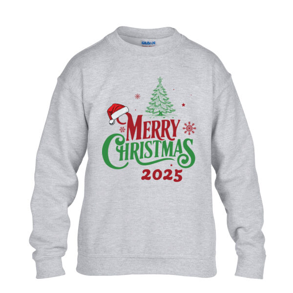 Merry Christmas Design - Heavy Blend™ youth crew neck sweatshirt Thumbnail