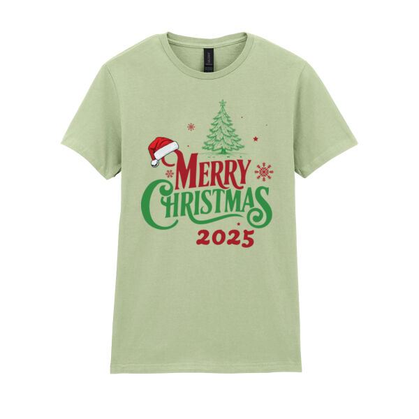 Merry Christmas 2025 - Softstyle™ women's ringspun t-shirt Thumbnail