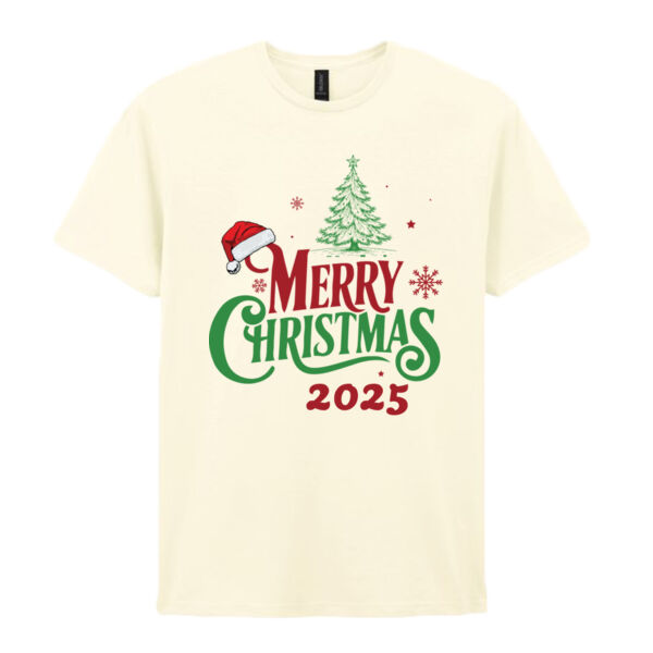Merry Christmas Design - Softstyle™ adult ringspun t-shirt Thumbnail