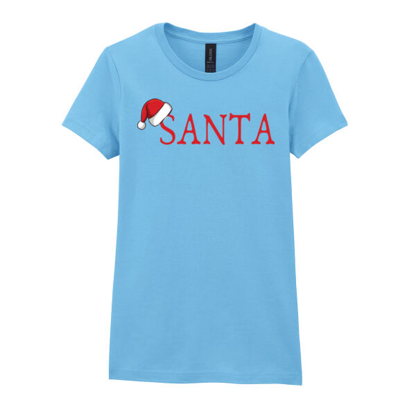 Santa Christmas - Softstyle™ women's ringspun t-shirt Thumbnail