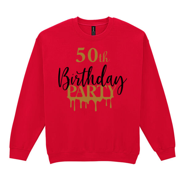 50th Birthday Party - Heavy Blend™ adult crew neck sweatshirt Thumbnail