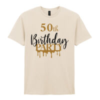 50th Birthday Party - Softstyle™ adult ringspun t-shirt Thumbnail